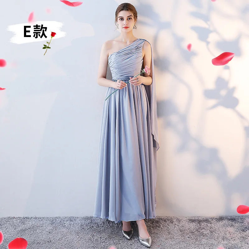 Nouvelles robes de demoiselle d'honneur plissées longueur ras du sol robes de soirée de mariage champêtre et de plage pas chères longue robe pour bal de promo robe de soirée formelle