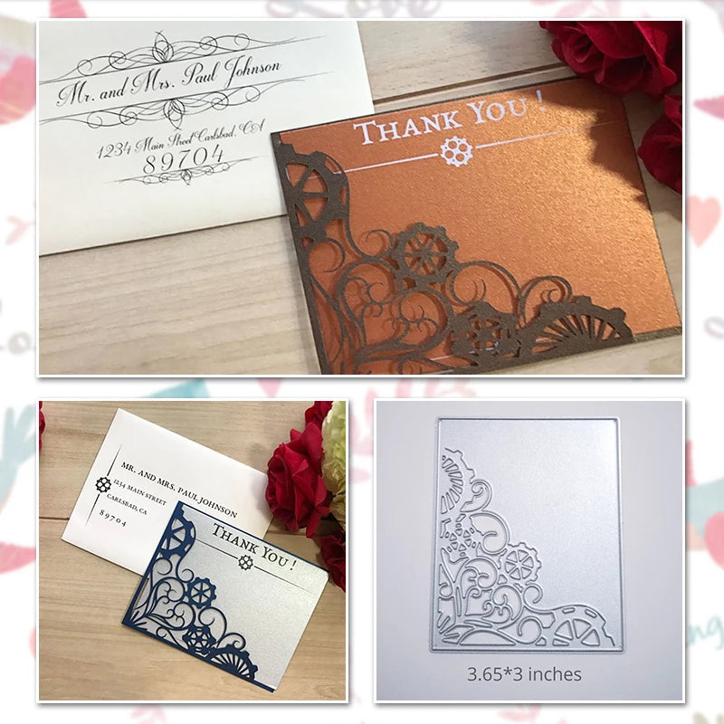 Matrices de découpe en métal pour invitation de mariage, Scrapbooking, décoration de Saint-Valentin, découpe artisanale pour la fabrication de cartes