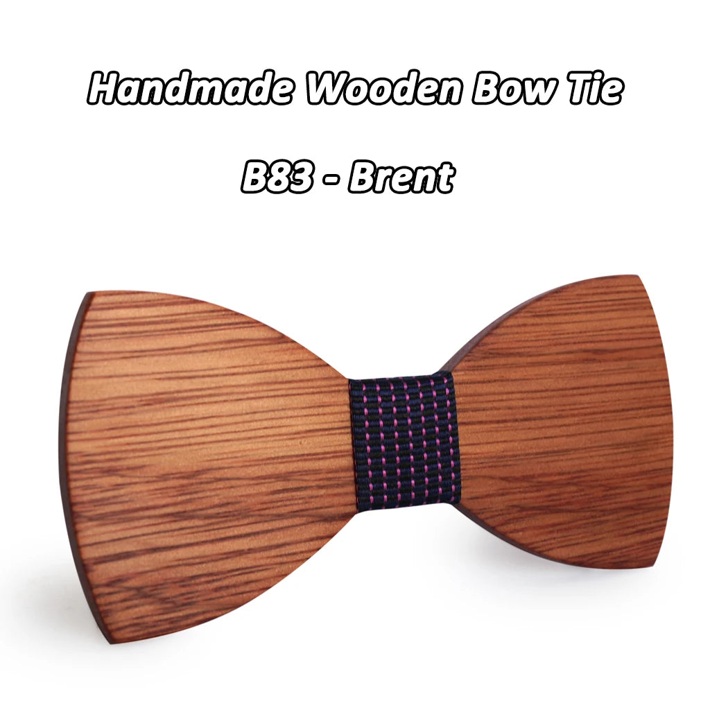 Nœud Papillon en Bois Mahoosive Simple Pour Homme, Mariage, Fête, Tenue Formelle, Cravate Business, Accessoires Vestimentaires