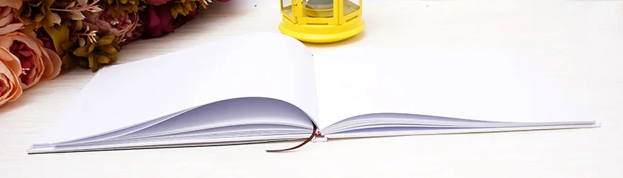 Personalized 25x18cm Wedding Custom Signature Guest Book Acrylic Mirror White Blank Party Favors Photo Album
