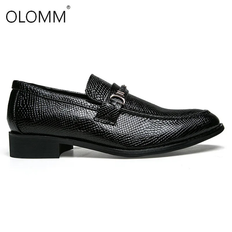 Chaussures habillées de luxe pour homme Chaussures de mariage pour homme Mocassins Chaussures en cuir Zapatos De Hombres Chaussures en peau de serpent