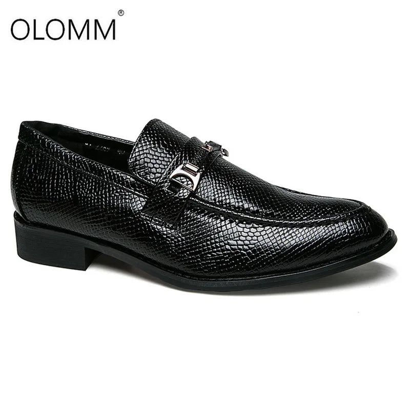 Chaussures habillées de luxe pour homme Chaussures de mariage pour homme Mocassins Chaussures en cuir Zapatos De Hombres Chaussures en peau de serpent