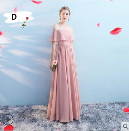 Nouvelles robes de demoiselle d'honneur plissées longueur ras du sol robes de soirée de mariage champêtre et de plage pas chères longue robe pour bal de promo robe de soirée formelle