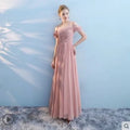 Nouvelles robes de demoiselle d'honneur plissées longueur ras du sol robes de soirée de mariage champêtre et de plage pas chères longue robe pour bal de promo robe de soirée formelle