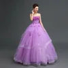 Nouvelle Robe de Bal de Printemps en Dentelle Florale, Robe de Mariée Bouffante Princesse Violette