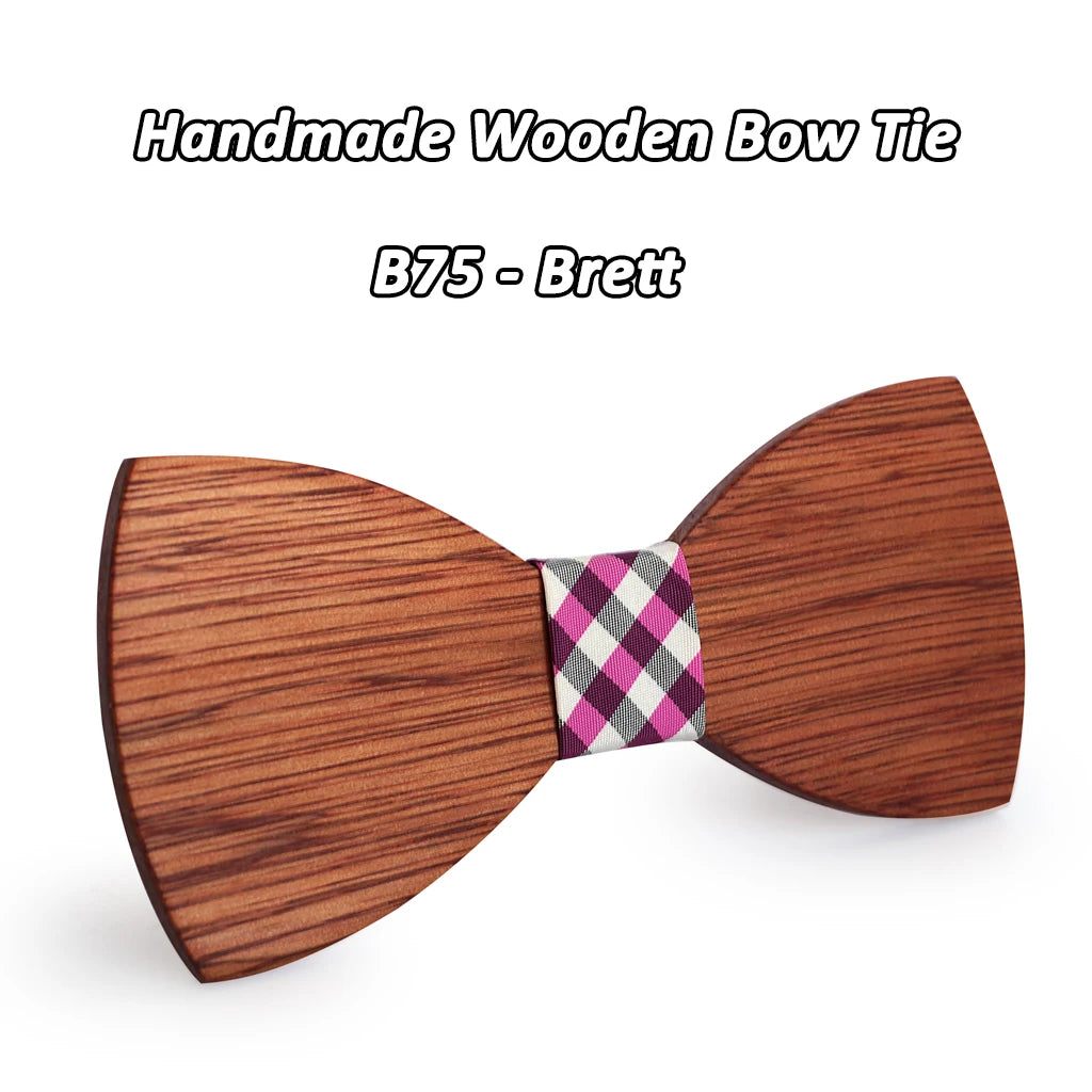 Nœud Papillon en Bois Mahoosive Simple Pour Homme, Mariage, Fête, Tenue Formelle, Cravate Business, Accessoires Vestimentaires