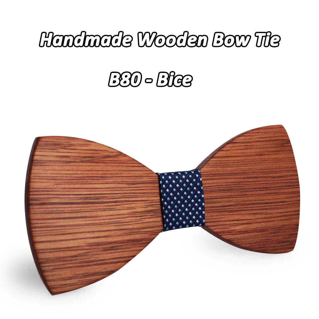 Nœud Papillon en Bois Mahoosive Simple Pour Homme, Mariage, Fête, Tenue Formelle, Cravate Business, Accessoires Vestimentaires