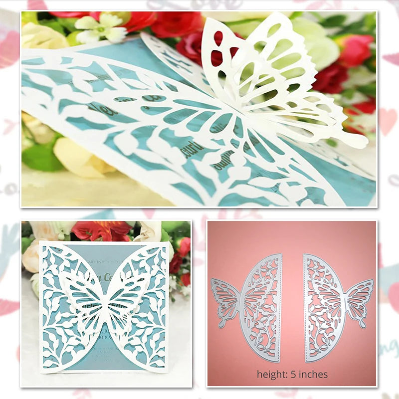 Matrices de découpe en métal pour invitation de mariage, Scrapbooking, décoration de Saint-Valentin, découpe artisanale pour la fabrication de cartes