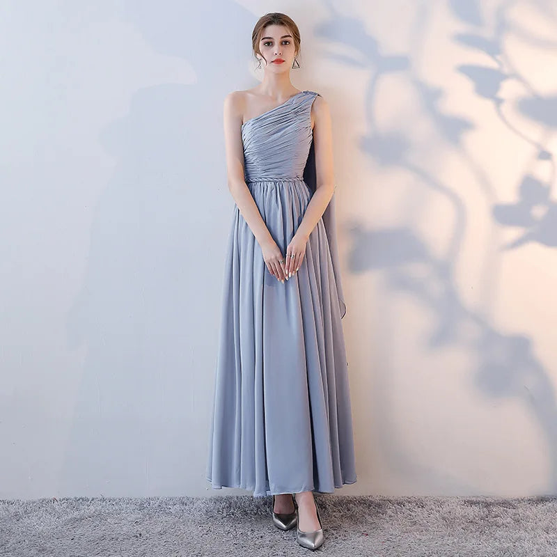 Nouvelles robes de demoiselle d'honneur plissées longueur ras du sol robes de soirée de mariage champêtre et de plage pas chères longue robe pour bal de promo robe de soirée formelle
