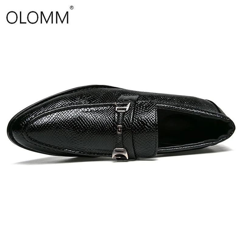 Chaussures habillées de luxe pour homme Chaussures de mariage pour homme Mocassins Chaussures en cuir Zapatos De Hombres Chaussures en peau de serpent