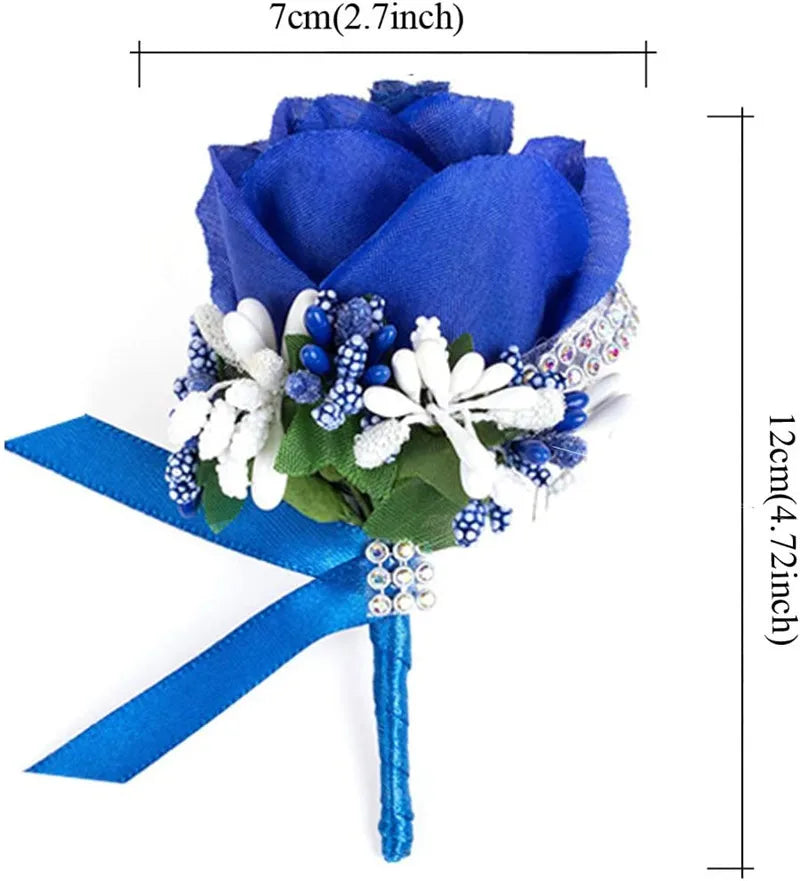 Silk Rose Boutonniere & Corsage Brooch | Groom, Groomsmen & Wedding Party