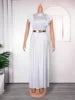 Robes de mariée africaines pour femmes 2024 grande taille élégante robe de soirée vêtements pour femmes mode d'été sans manches robe longue de fête