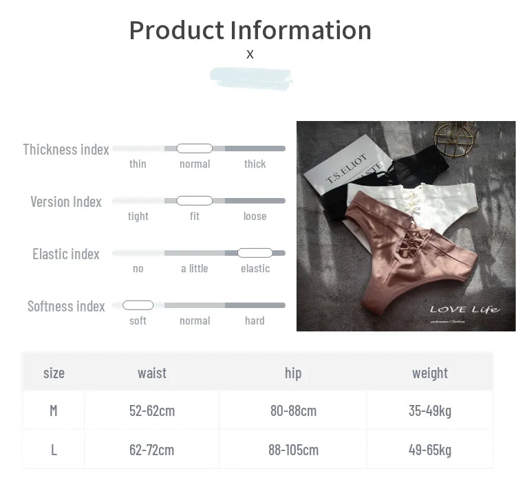 WHPC Culottes Femme Sexy Lingerie Femme Bas Lanière Évidée Culottes Pour Femme Bikini Cercle Mode Culottes Taille Moyenne Lingerie Féminine