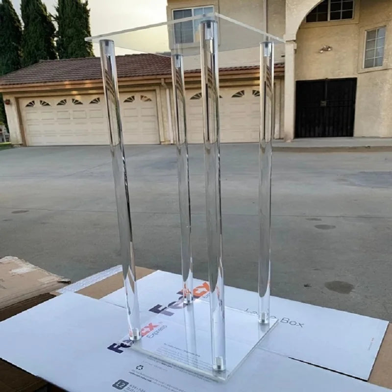 10pcs Acrylic Vases Clear Vases Table Centerpieces Wedding Decor Floral Columns