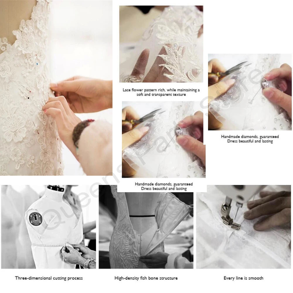 Robe de soirée de mariage personnalisée élégante col rond manches longues perles applique plissée mousseline robe de mère de la mariée
