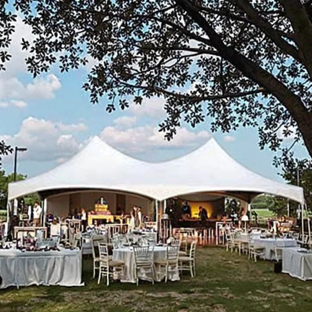 Tente Pagode en Aluminium 5x5m pour Extérieur et Mariages avec Décorations Pièces de Mariage