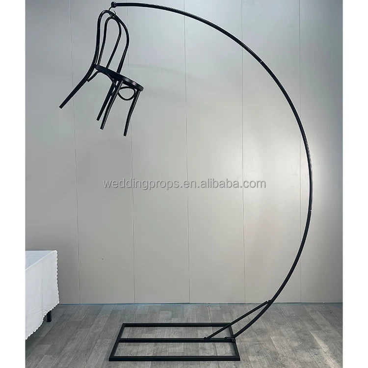 Professional Modern Traditional Elegant Detachable Metal Iron Semicircle Frame Crystal Chandelier Bracket Outdoor Wedding Table