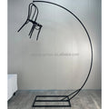Professional Modern Traditional Elegant Detachable Metal Iron Semicircle Frame Crystal Chandelier Bracket Outdoor Wedding Table