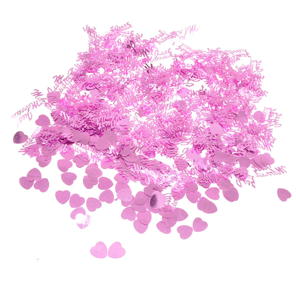 15 g de décorations de mariage Just Married et cœurs or rose argent rouge confettis de table pour shower de mariée et fournitures de fête d'anniversaire