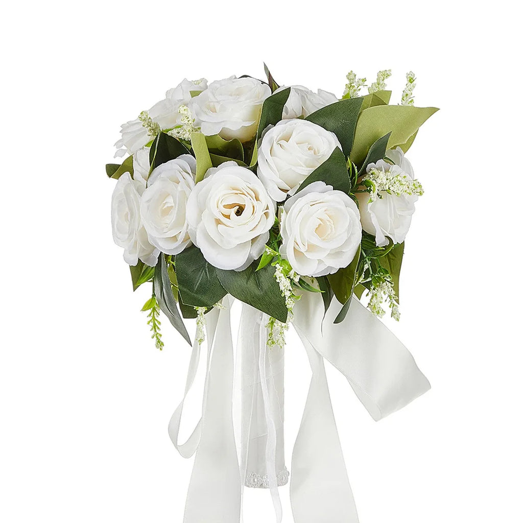 Luxury Handmade Artificial Rose Bridal Bouquet
