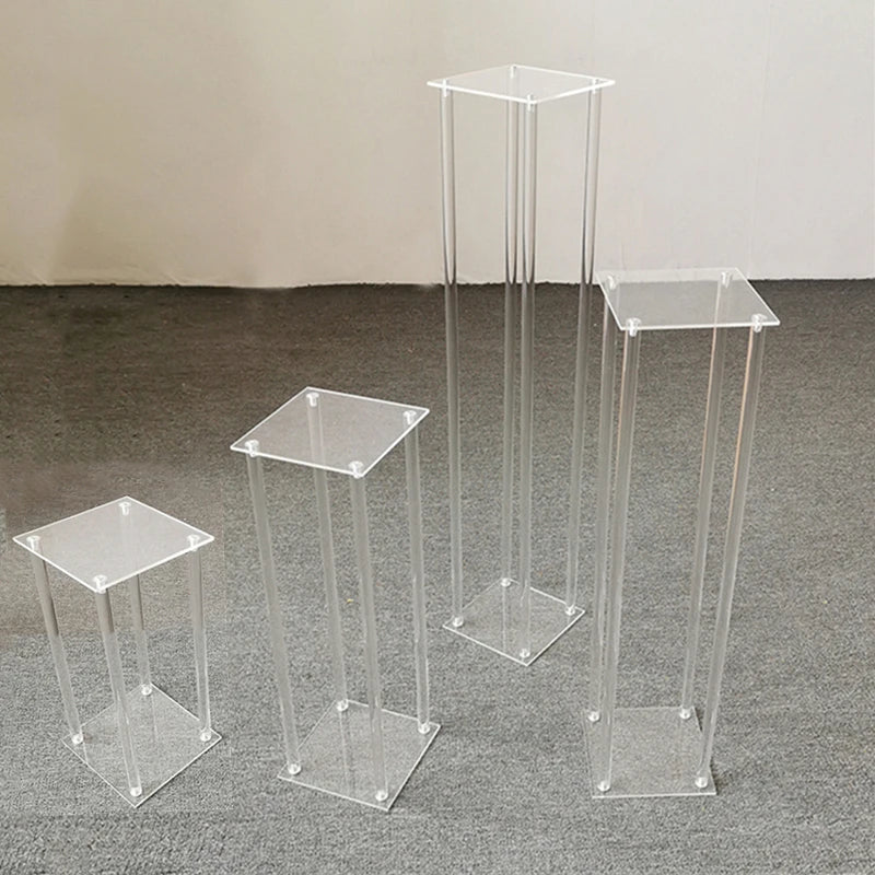 10pcs Acrylic Vases Clear Vases Table Centerpieces Wedding Decor Floral Columns