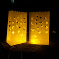 50 pièces/lot Photophore Chauffe-plat Luminaria en papier Sac à bougies pour Noël Fête de mariage en plein air Décoration Fête
