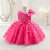 TPY0 Nouvelle Robe de Soirée Formelle en Satin avec Nœud Robe de Princesse Décontractée Printemps Filles d'Honneur Enfants Robes de Mariage