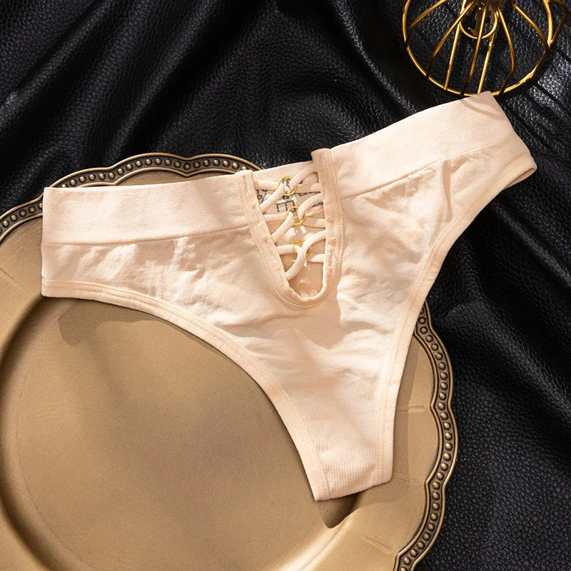 WHPC Culottes Femme Sexy Lingerie Femme Bas Lanière Évidée Culottes Pour Femme Bikini Cercle Mode Culottes Taille Moyenne Lingerie Féminine