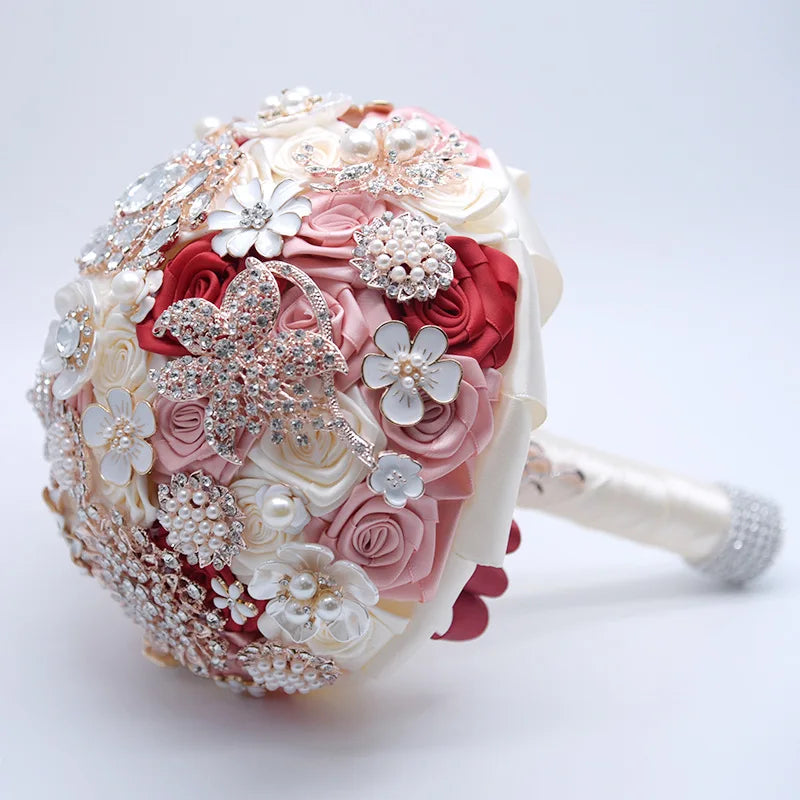 Glamorous Rhinestone Bridal Bouquet — Crystal Wedding Flowers