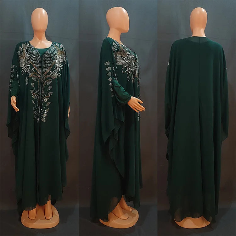 Liu Ming – Caftan de luxe pour femmes, Kimono islamique, Robe de caftan, Ramadan, Dubaï, Robe de soirée, Abaya musulmane
