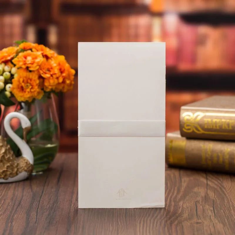 5/10 Pièces Cartes d'Invitation de Mariage Découpées au Laser Cœur d'Amour Personnalisées Cartes de Vœux avec Ruban Fournitures de Fête de Mariage ou de Douche Nuptiale