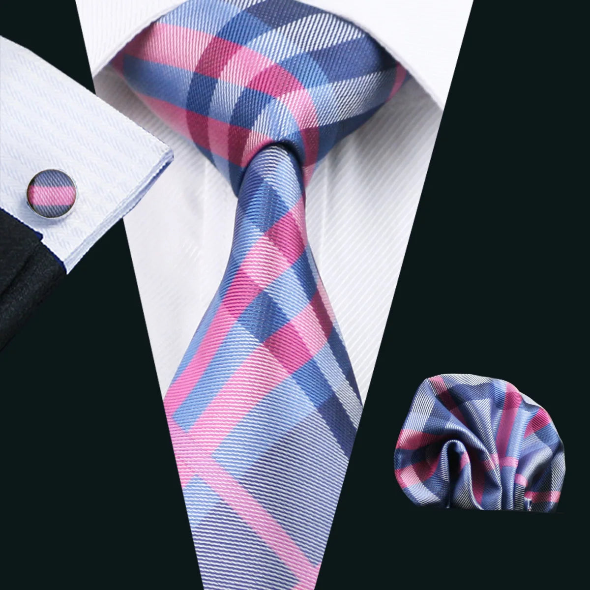 Cravate Homme en Soie Violette Unie avec Pochette Barry.Wang, Ensemble de Cravate et Mouchoir de Poche, Nœuds Papillons Floraux Paisley pour Homme, Cadeau pour Fête, Marié