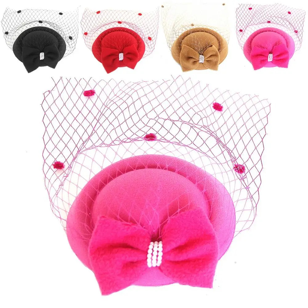 Accessoires Cheveux Serre-têtes Fascinateurs Chapeaux de Mariage Élégants Nœud Feutre Bandeau Pince à Cheveux Fascinateur Chapeau Haut de Forme Mariée