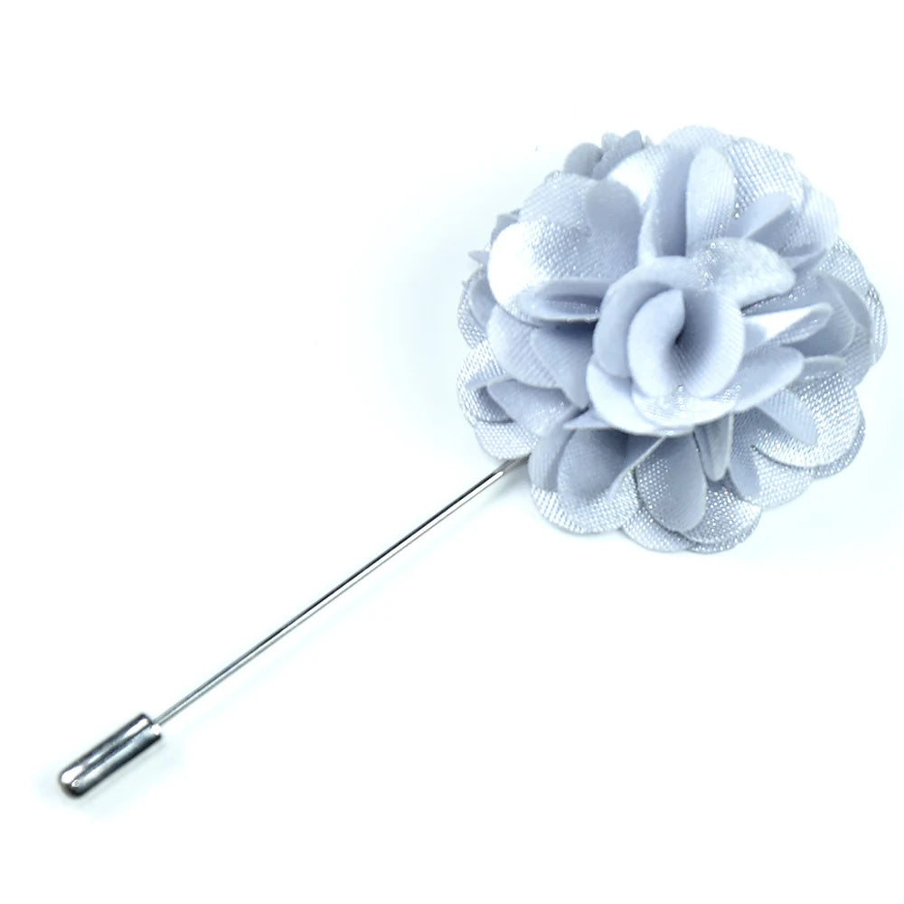 Korean-Style Fabric Flower Boutonniere Corsage Pin | Groom & Wedding Party