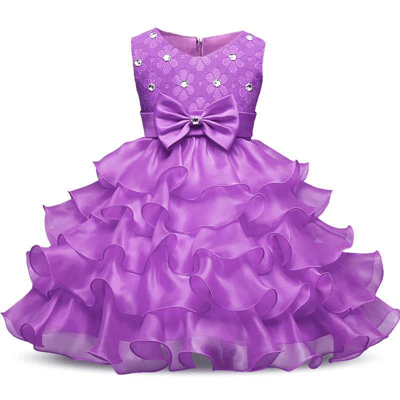 Robe de demoiselle d'honneur pour mariage, pour bébé fille de 2 à 8 ans, tenues d'anniversaire, robes de première communion pour enfants, tenues de fête pour petites filles