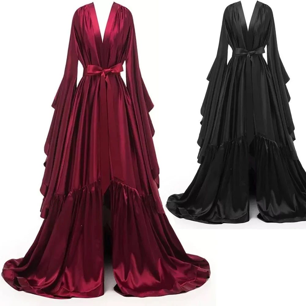 Satin Bridal Robe | Bridesmaid Getting Ready Robe | Bachelorette Party Nightgown