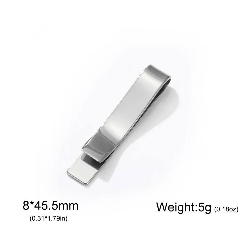 Men's Stainless Steel Tie Clip Set | Groom & Groomsmen Wedding Accessory