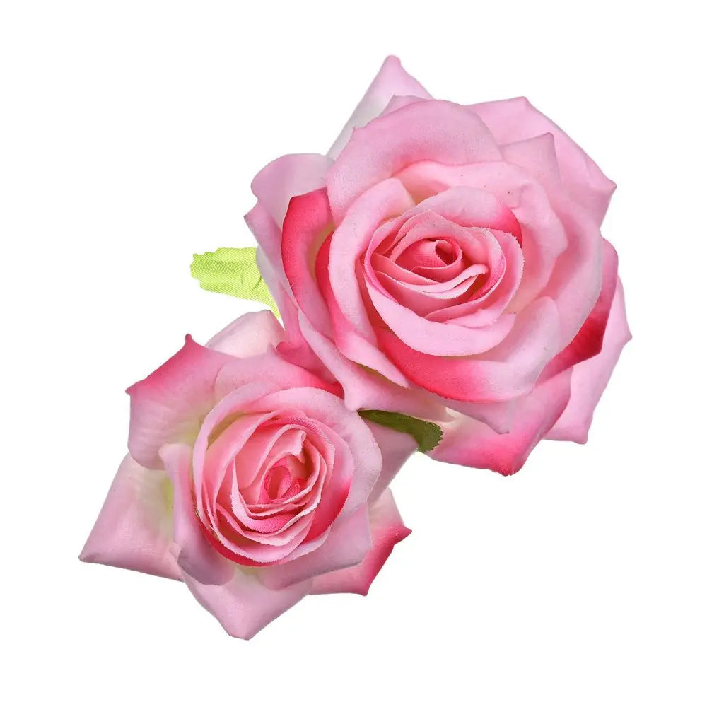 Accessoires de mariée élégants pour festival de mode Bijoux de cheveux de demoiselle d'honneur Double épingle à cheveux rose Pince à cheveux florale de mariée