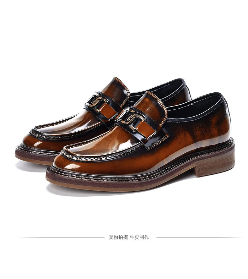 2024 New Shoes For Men Loafers Mens Dress Shoes Leather Shoes Man Male Genuine Leather Social Shoes