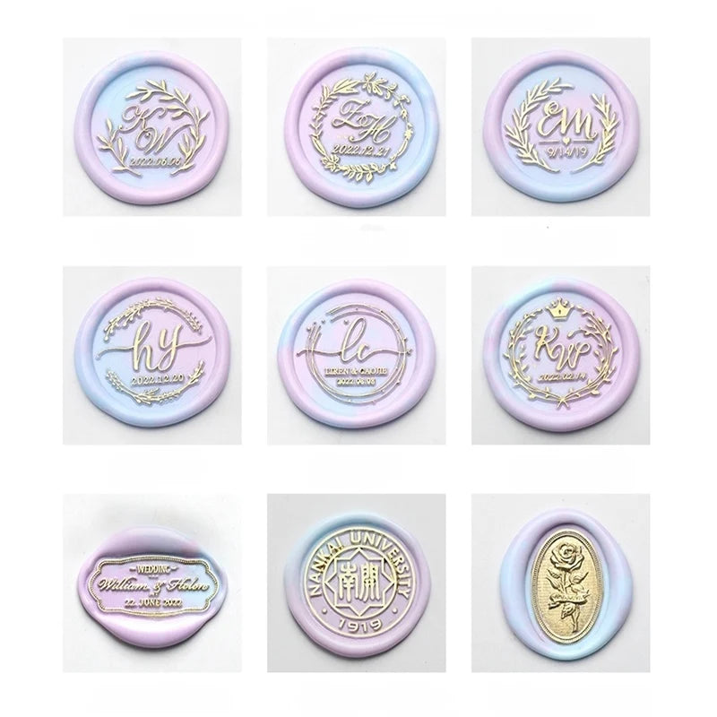 Thème de mariage Tampon LOGO personnalisé Personnalisation personnalisée Tête de tampon de cire à cacheter Décoration de carte d'invitation de mariage