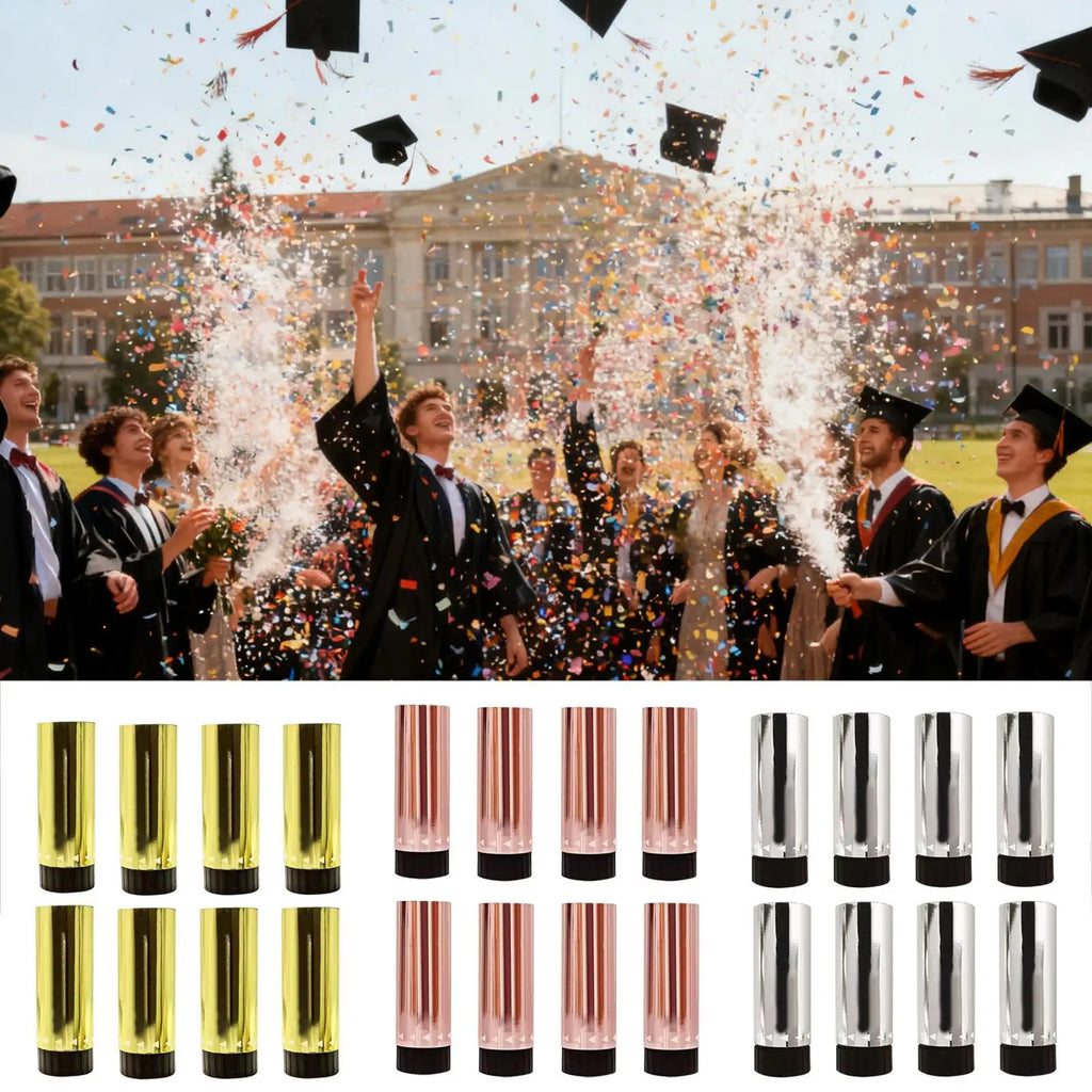 8pcs Confetti Cannons Confetis Weddings Launches Petal Launches Cannon Wedding Confetti Confetti Parties Fun Party Supplies