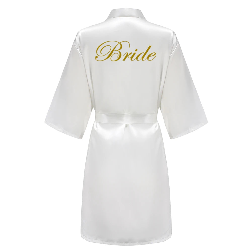 Peignoirs de mariée pour femmes, cadeaux de fête prénuptiale, robe de demoiselle d'honneur, nuisette en satin de soie, kimono sexy d'été, robe de chambre.