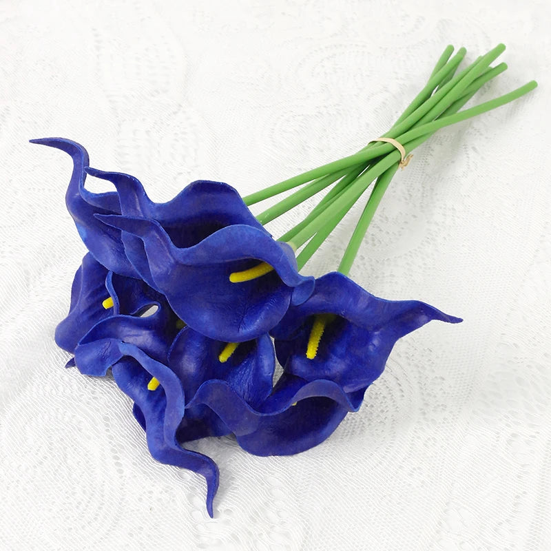 Bouquet de mariée artificiel de callas — 6 tiges, 40 cm