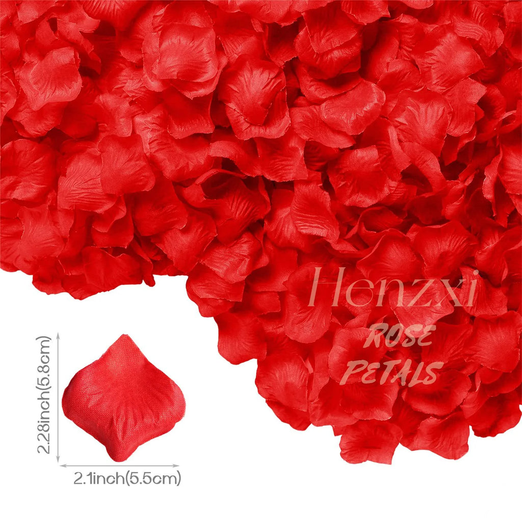 1000Pcs Artificial Silk Rose Petals Romantic Party Home Decoration Valentine's Day Wedding Wreath Flower Rose Petals Decoration