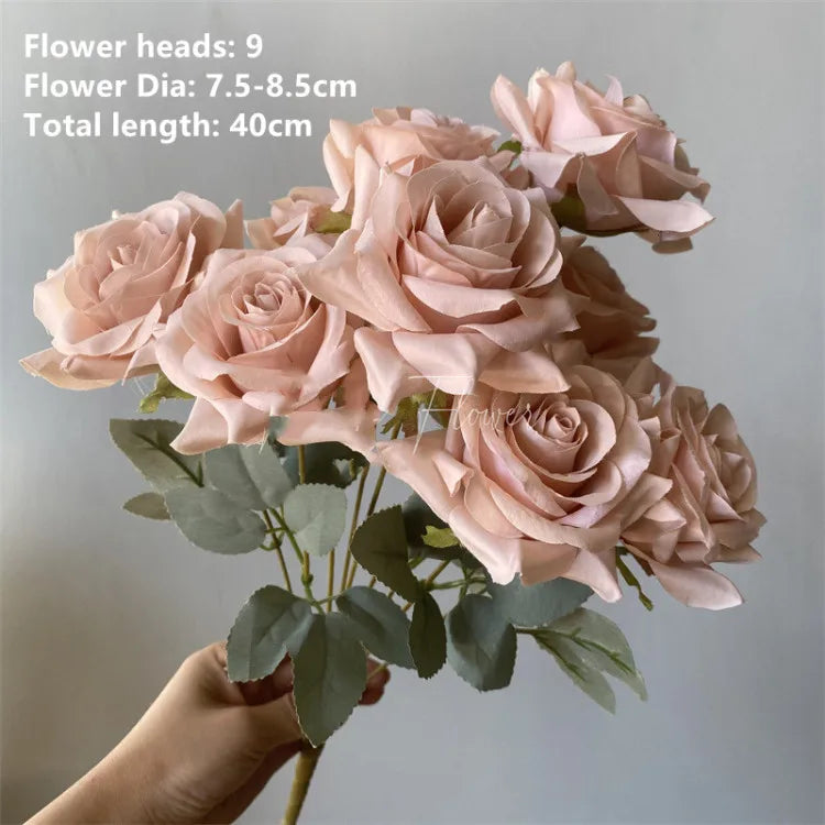 Romantic Artificial Rose Aisle & Venue Décor — Dusty Pink, Blush & More