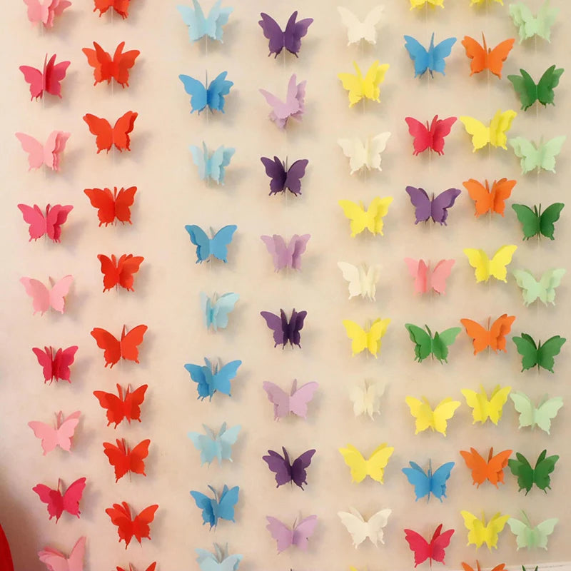3M Serpentins 3D Papillon Graduel Forme Papier Chaîne Fleur Fête D'anniversaire Décoration Fête De Mariage Décoration Approvisionnement