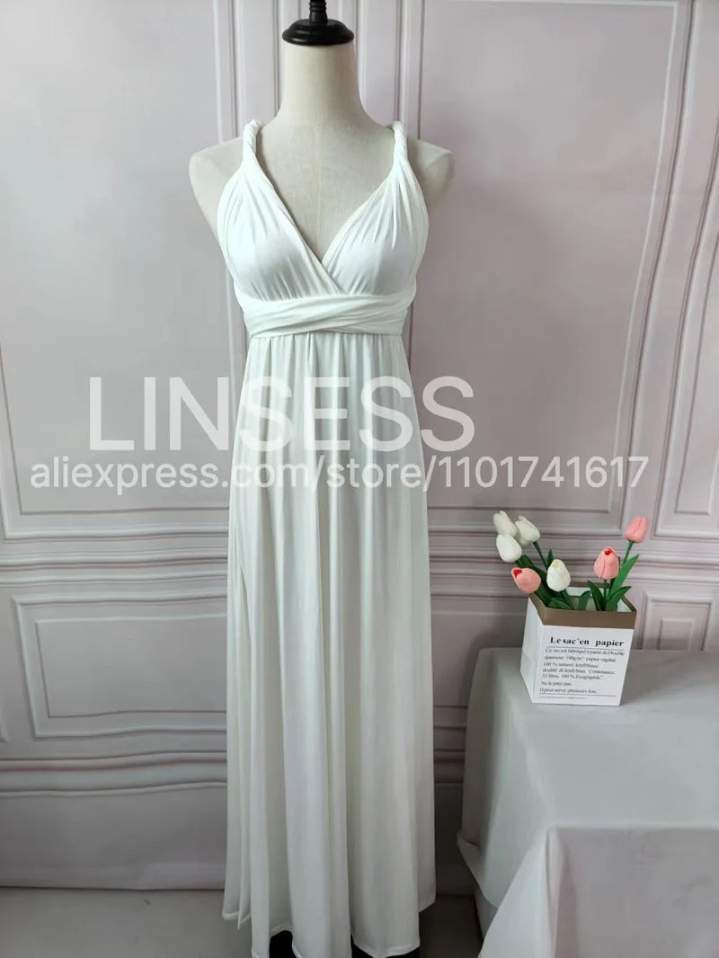Robe de demoiselle d'honneur, robe longue vert olive de demoiselle d'honneur, robe convertible pour cortège nuptial, robe infinie multivoies, robe sur mesure