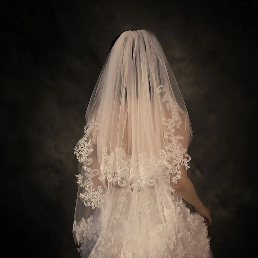 Nouveauté Voiles de mariée en dentelle ivoire blanc Voiles de mariée Bode pour la mariée Accessoires de mariage Velos de novia Velo novia
