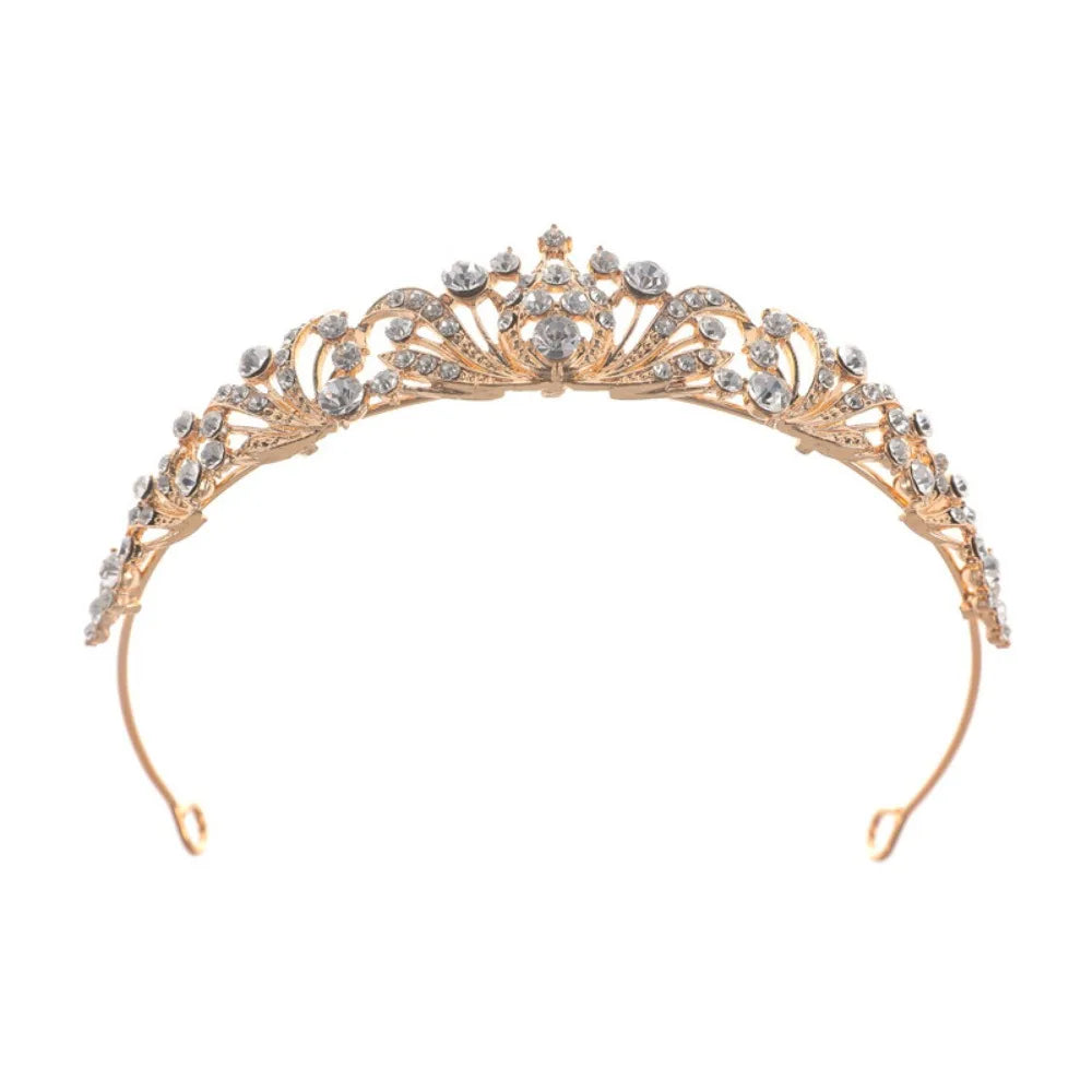 Accessoires pour cheveux Strass Couronnes de mariée Cristal Couronne de mariage élégante Tiaras de princesse légères et tendance Célébrations