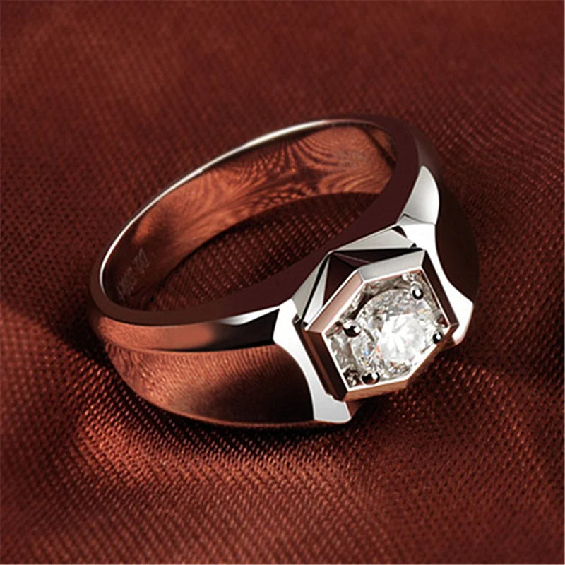 Bague de doigt simple et ajustable pour homme, accessoire de mariage pour le marié, bague tendance en argent 925, bijou masculin, cadeau pour petit ami
